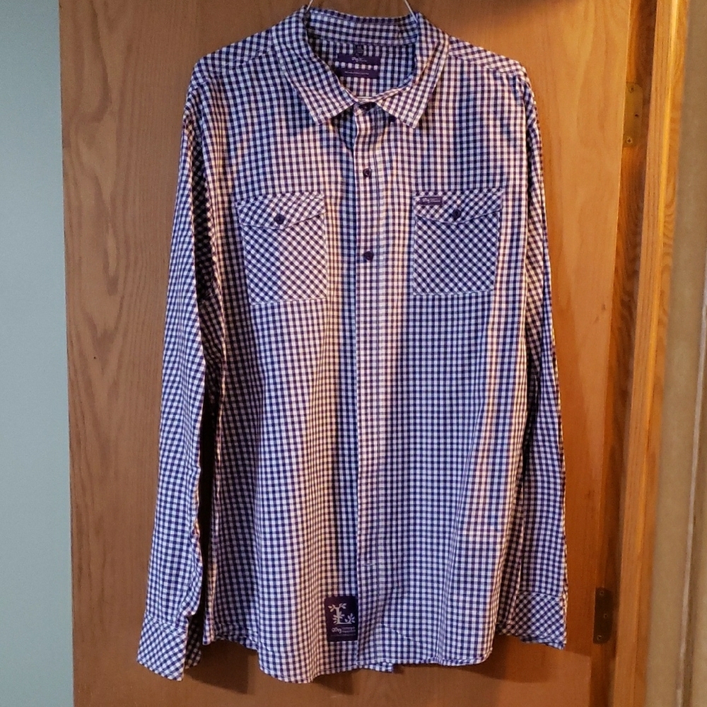 Lrg Men's Purple Checkered Shirt USED